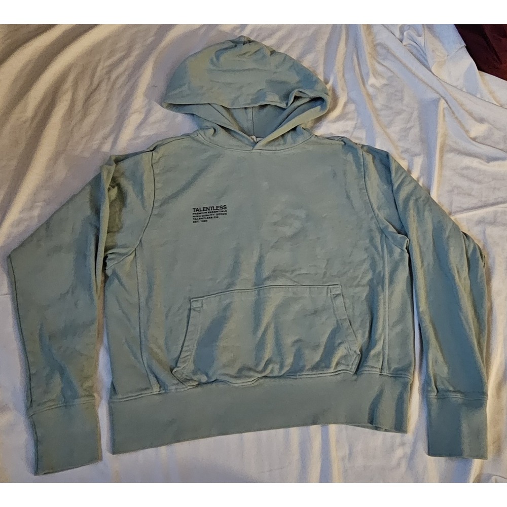 Talentless By Elements Seafoam Green Hoodie Size XS Organic Cotton